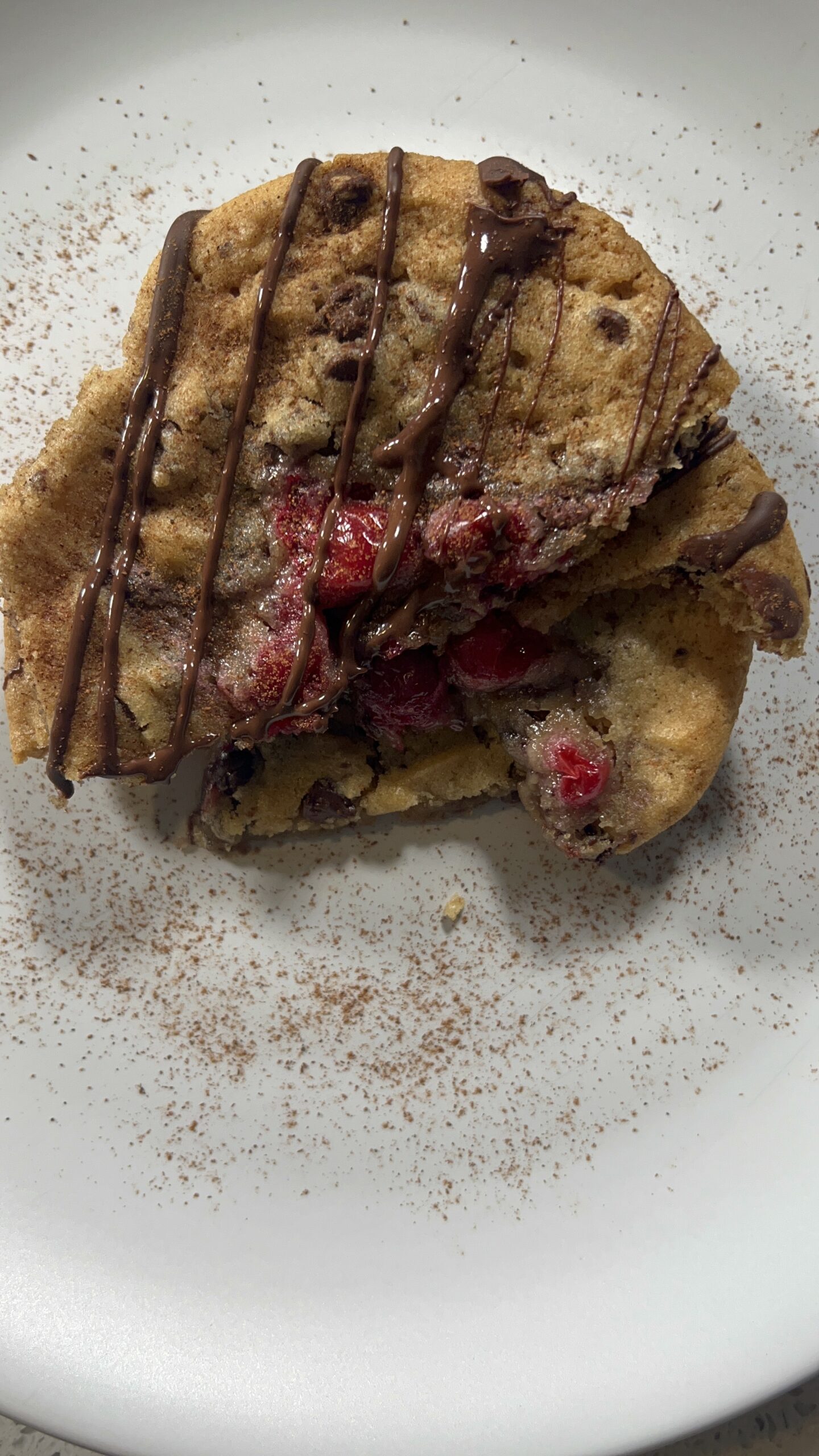 Cinnamon Cranberry Chocolate Chip Cookie