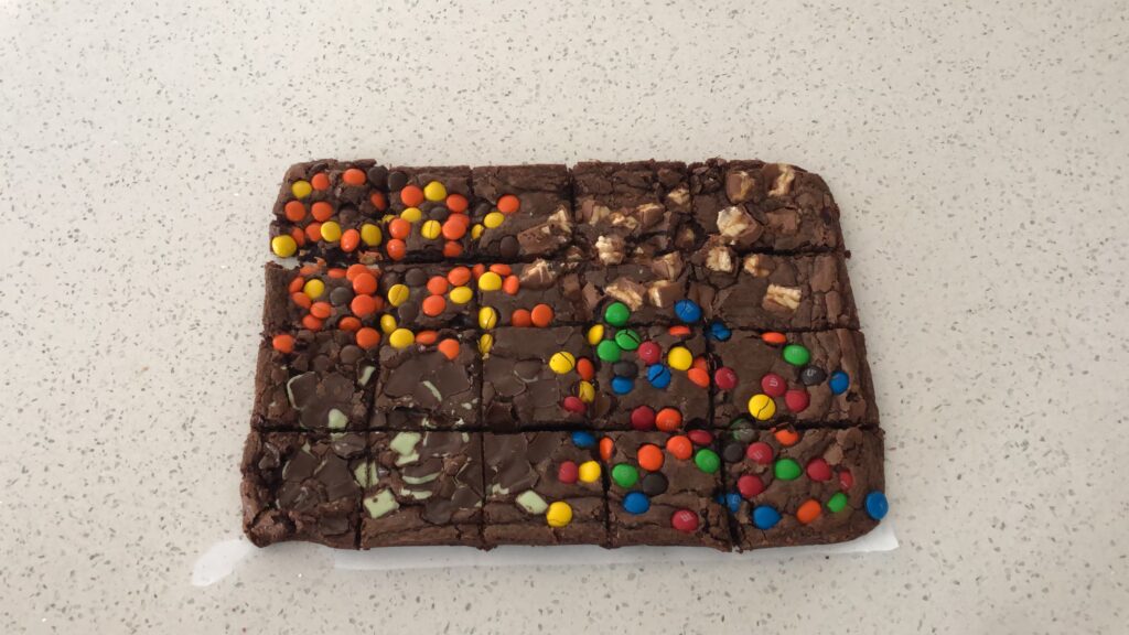 Cut Brownies once Cooled