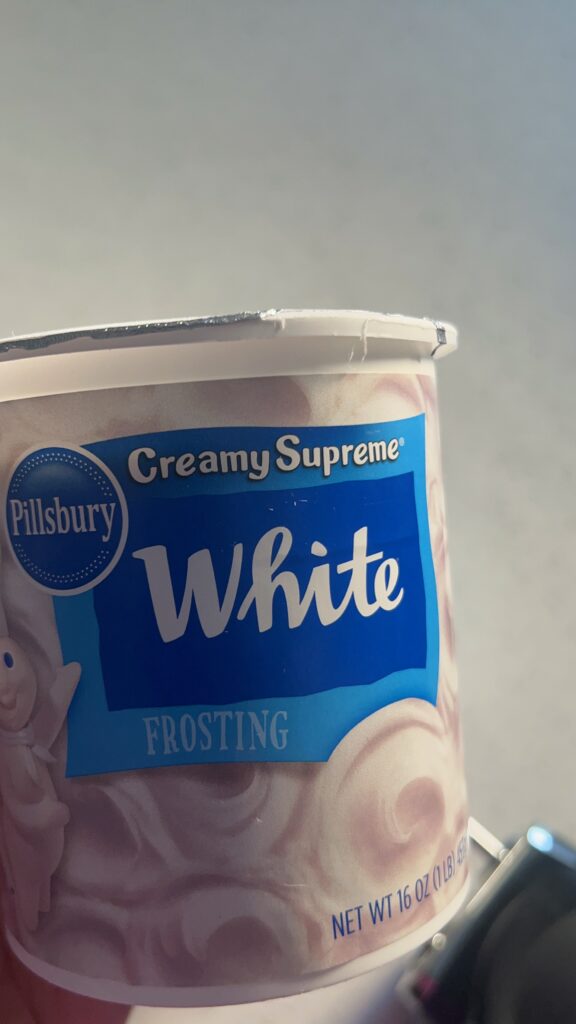 white to pink frosting 