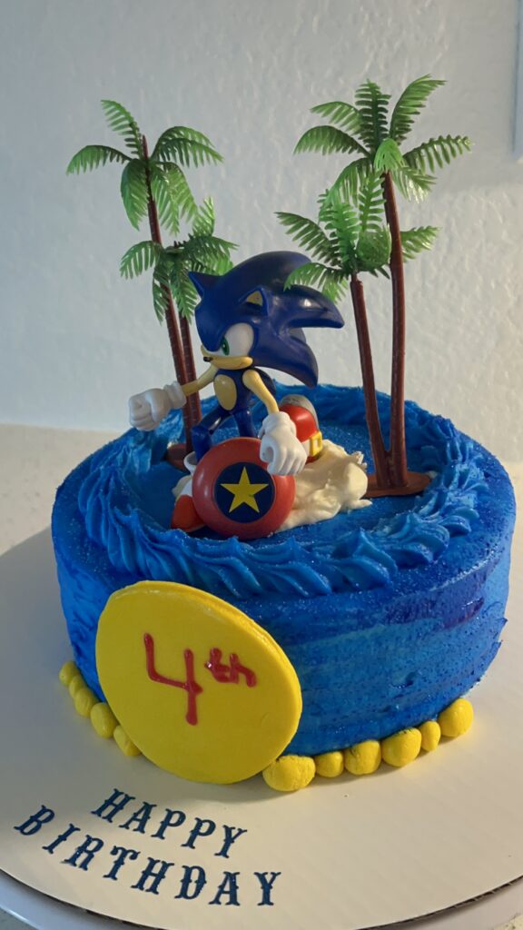 Easy Sonic the hedgehog birthday cake