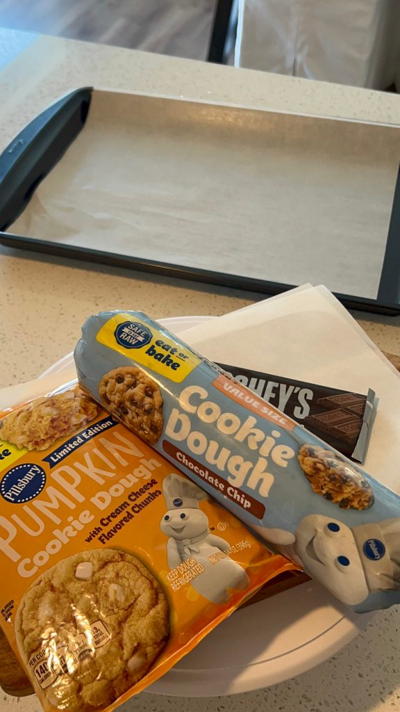 Chocolate Chip cookie dough, Pumpkin Cookie Dough 