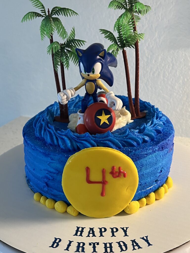 Sonic Hedgehog birthday cake